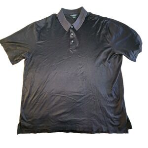 BROOKS BROTHERS Performance Polo Mens XXL Black Original Fit Golf Business
